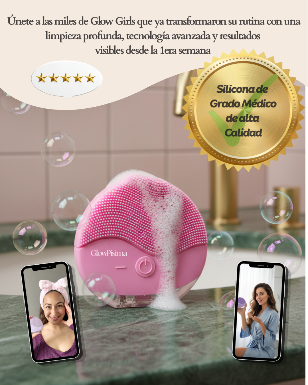 GlowSonic: Limpieza profunda en 60 segundos